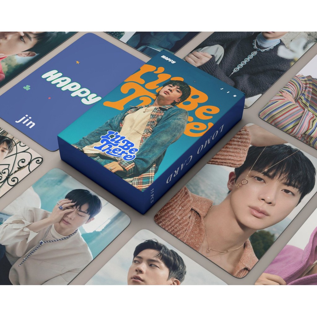 50-55pcs BT-S JIN HAPPY เลเซอร์โฮโลแกรม Lomo การ์ด Jung Kook I AM STILL 11th Anniversary FESTA โปสการ์ด JIMIN MUSE V SUGA Kim Tae Hyung RM J-HOPE Holographic Photocards