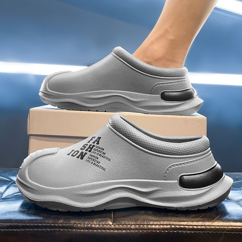 คุณภาพสูงรองเท้าเชฟผู้ชายสามหลักฐานevaหนาsoled Slip-Onรองเท้าแตะกันลื่นสวมใส่-