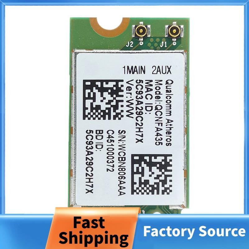 การ์ดอะแดปเตอร์ไร้สายสําหรับ Qualcomm Atheros QCA9377 QCNFA435 802.11AC 2.4G/5G NGFF WIFI CARD บลูทู