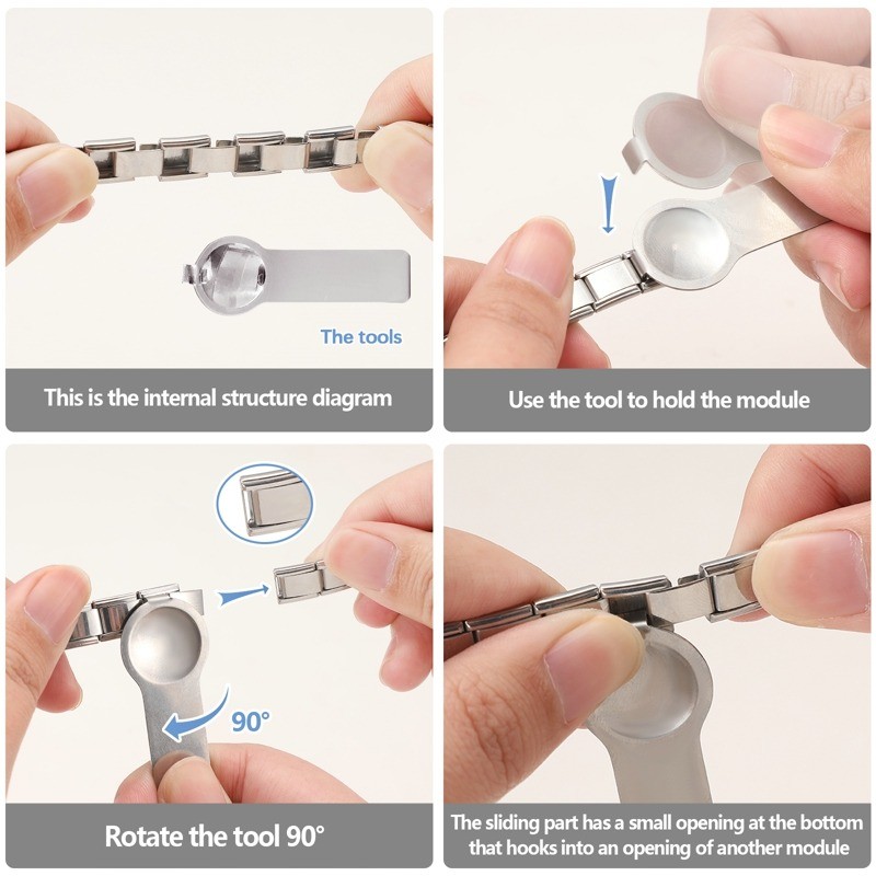 อิตาเลี่ยน Charm Links สําหรับสร้อยข้อมือ Fit 9 มม.สร้อยข้อมือสแตนเลส Diy เครื่องประดับทําอุปกรณ์เสริม Retro บุคลิกภาพโมดูลสร้อยข้อมืออุปกรณ์เสริม - รูปที่ 6