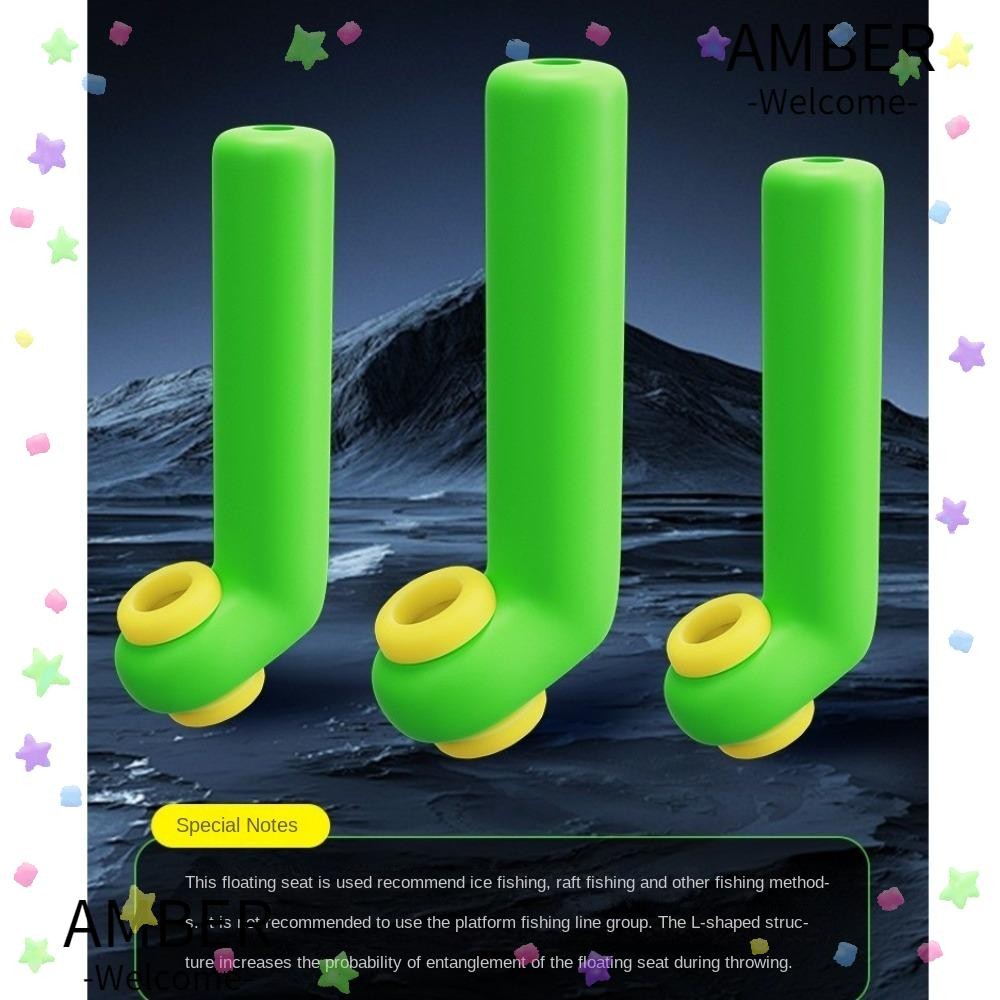 Amber 50PCS Drift Float, อุปกรณ์ตกปลา Double Force Dual Core Float Seat, DIY สีเขียวอุปกรณ์เสริมขนาดเล็กความเหนียวสูงตะขอตกปลาอุปกรณ์ความโปร่งใสสูง