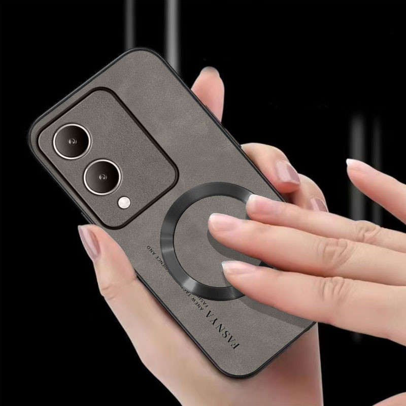 เคส ปลอก VIVO Y17S กรณีโทรศัพท์ป้องกันการสั่นสะเทือนแหวนดูดแม่เหล็กฝาครอบป้องกันที่มีขอบนุ่มและลื่นปกหลัง ybpcxq