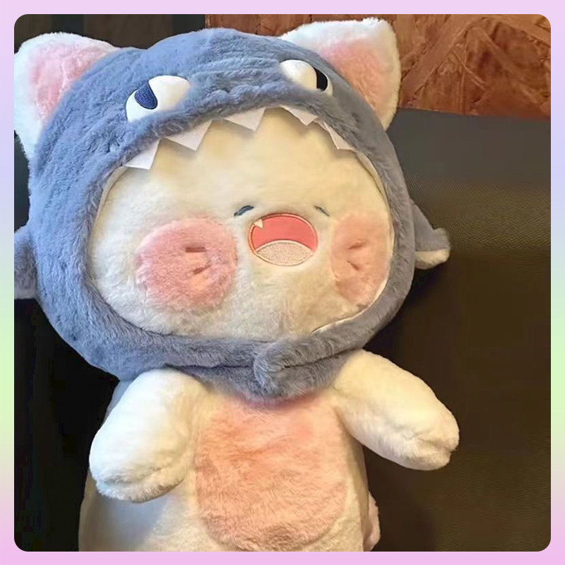น่ารักฉลามแมวของเล่นตุ๊กตา Kawaii ตุ๊กตาแมวนุ่ม Rag ตุ๊กตานอนหมอนเบาะนั่งสหรัฐ A ของขวัญวันเกิดสำหรับสาวๆ