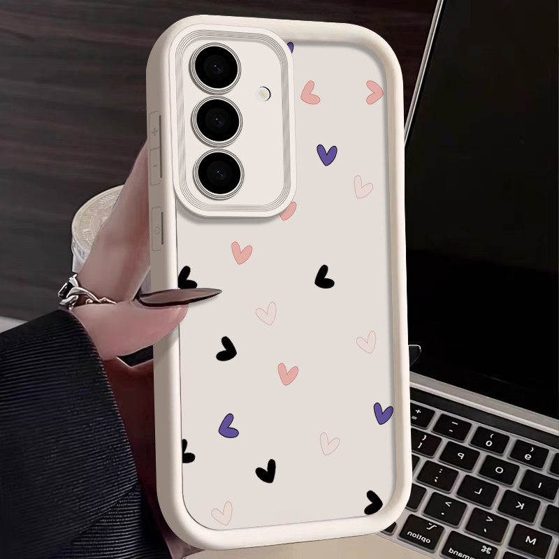Ins Love ซิลิโคนนุ่ม TPU สําหรับ Samsung Galaxy A55 A54 A53 A52 A52s A35 A34 A16 A15 A14 5G 4G A06 A05 A05s ฝาครอบโทรศัพท์