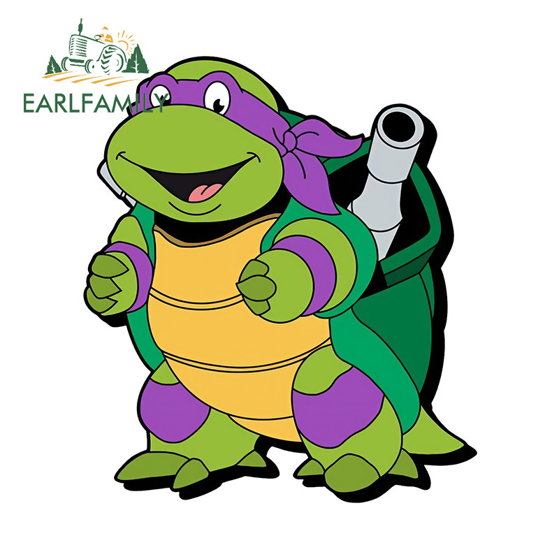 Earlfamily วัยรุ่นกลายเต่านินจารถสติกเกอร์การ์ตูนบุคลิกภาพหมวกกันน็อครถจักรยานยนต์ไวนิลกันน้ําDecalsตลกScratch-ProofรถประตูProtector ราคา ถูกที่สุด ดีลบีเคเค แกลเลอรีภาพที่ 4