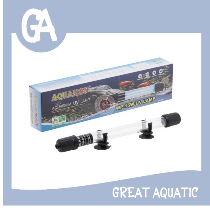 โคมไฟอัลตราไวโอเลต aquarium UV โคมไฟ AQUAMAN WP UV 5 WATT 7 WATT 9 WATT 11 WATT 15 WATT 20 WATT subm