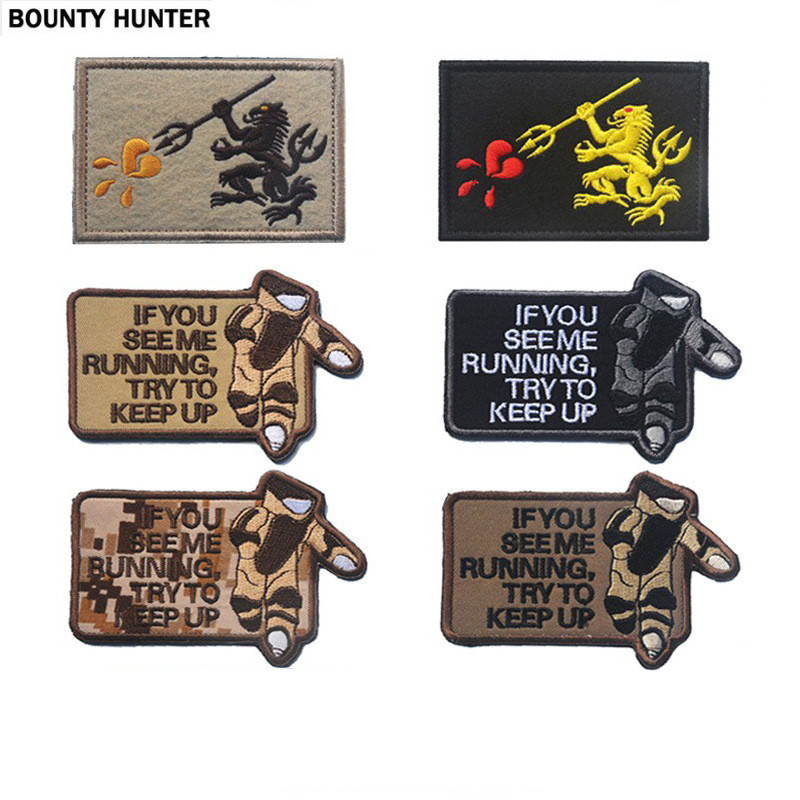 EOD ดูที่ฉัน Run/Navy Seals Navy Seals SEAL Army Trident 3D ปัก Velcro Seal Army Fan Morale Seal 7PP