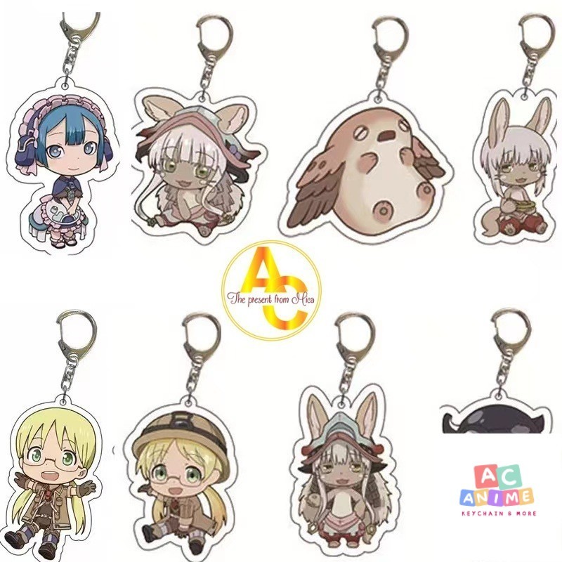 พวงกุญแจอะคริลิคสองด้านแฟชั่นพิมพ์ลายการ์ตูน made in abyss nanachi riko reg