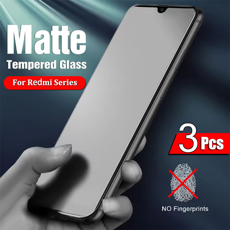 🔥3ชิ้น🔥 ฟิล์มกระจกด้านสำหรับ For Xiaomi Redmi Note 14 4G 13 Pro 5G 12 + 12s 11 11s 10 10s 9 9s Plus