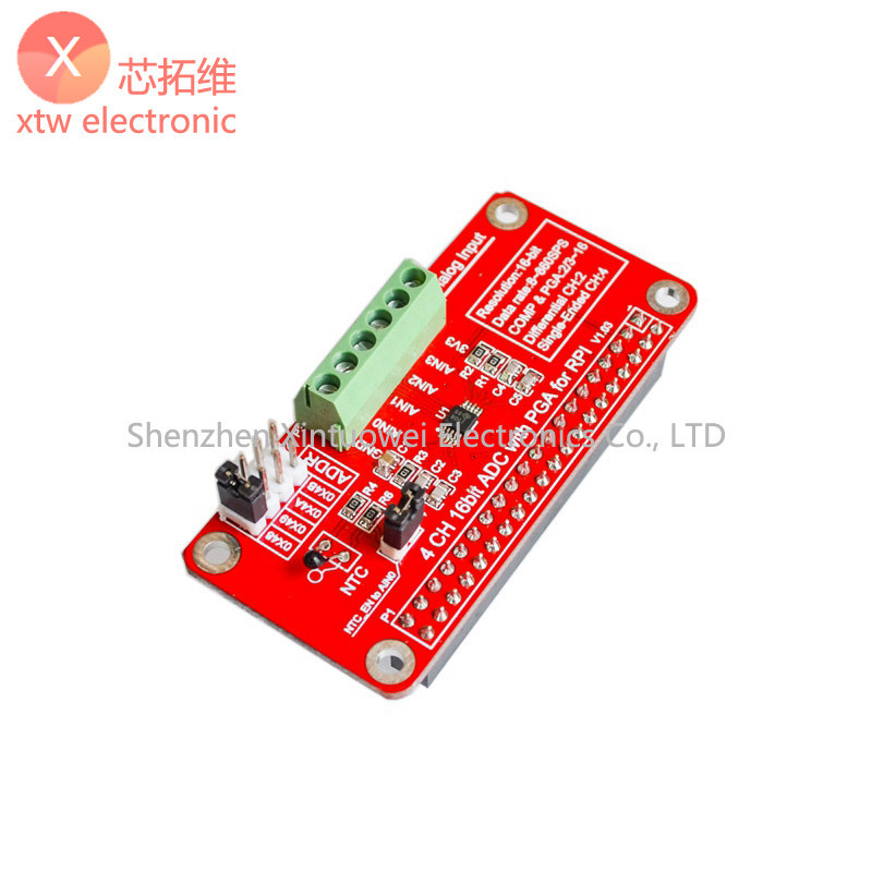 เข้ากันได้กับโมดูล Raspberry Pi 3/2/B+ADS1115-ADC