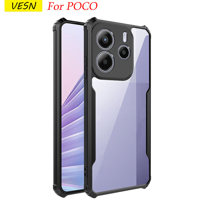 อะคริลิคใสหุ้มเกราะกันกระแทกกรณีโทรศัพท์ Xiaomi POCO X7 X6 X5 X4 X3 X2 F7 Ultra F6 F5 F4 GT F3 M7 M6