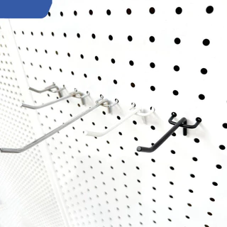 (ราคาต่อ 10 ชิ้น)ตะขอ ลวดแขวน ตะขอโลหะpegboard ลวดแขวนสินค้าใช้ร่วมกับผนังรู ขนาดต่างๆ