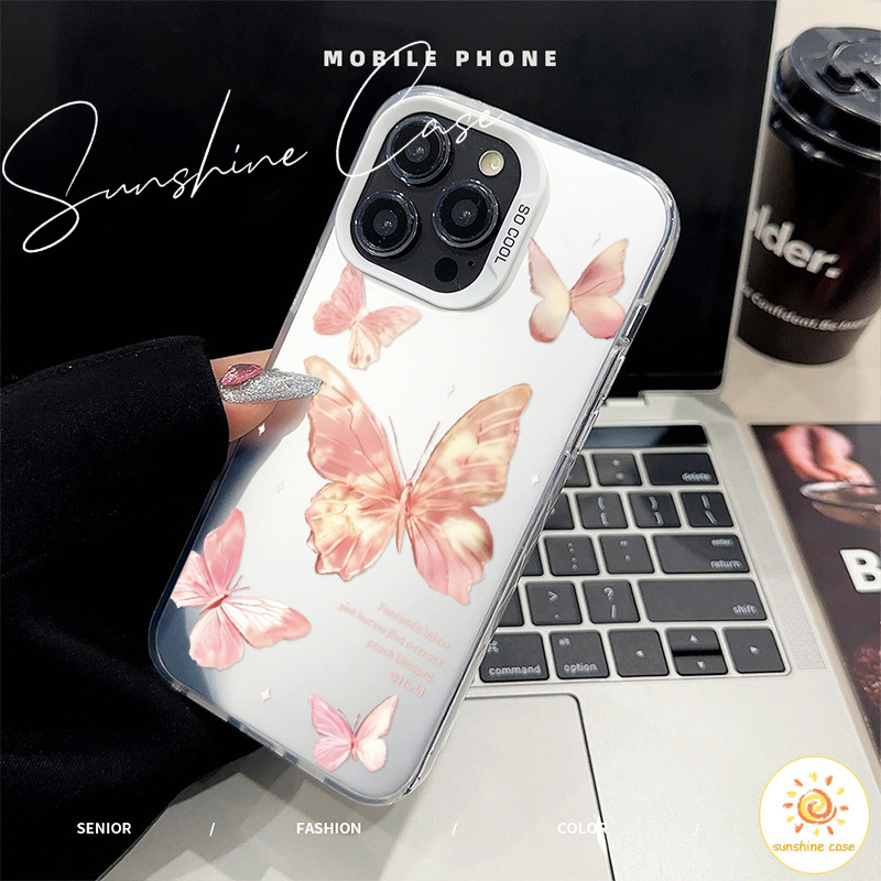 ส่งจากไทย เคสซัมซุง ลายผีเสื้อสีชมพู สวยงาม เคสสำหรับ รูปที่ 5