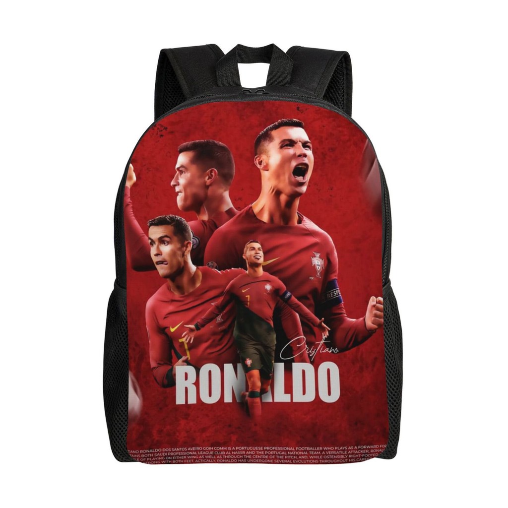 กระเป๋าเป้สะพายหลัง คริสเตียโน โรนัลโด้ พิมพ์ 3ง CR7 นักเรียนกระเป๋านักเรียนที่สะดวกสบายและระบายอากาศ