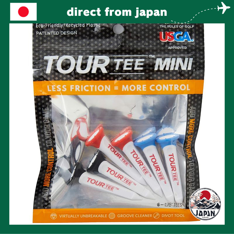 Lite Golf Tee Tour Tee Mini Mix 6 Pieces Durable Rubber & PC for Distance