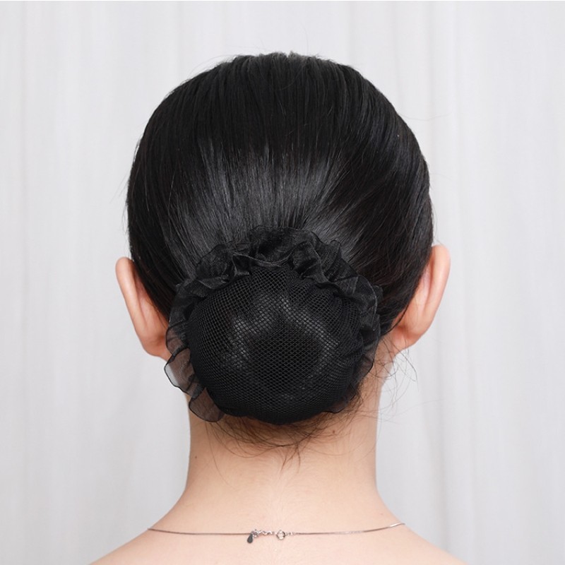 5ชิ้นที่มองไม่เห็นตาข่ายคลุมผมที่มีขอบลูกไม้ยืดหยุ่น-บัลเล่ต์เต้นรํา ชม. หูฟัง-ลูกชิ้นบอลหัวสุทธิ-สําหรับพยาบาล, นักบัลเล่ต์-เชือกเชือก เปาฟา สุทธิ-สีดําผมแห - รูปที่ 2