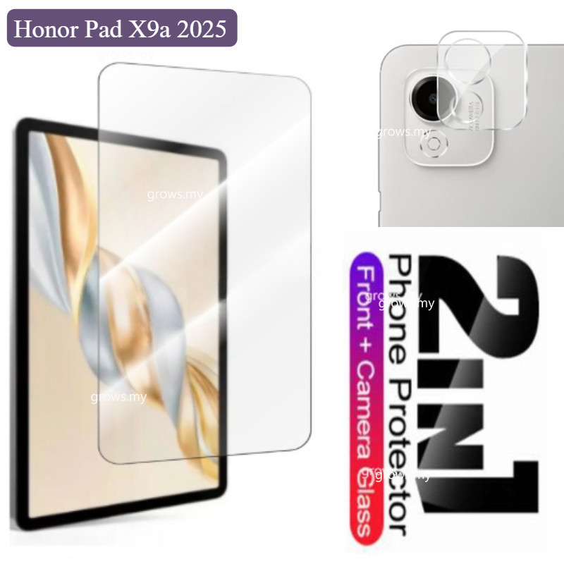 กระจกนิรภัยด้านหน้า + ฟิล์มเลนส์กล้องสําหรับ Huawei Honor Pad X9A X9A 11.5 นิ้ว 2025 ELN2-W09 ป้องกันหน้าจอแท็บเล็ตป้องกันฟิล์ม