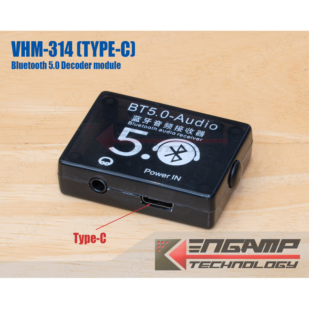 (1ชิ้น) [KIT] VHM-314 (Micro USB หรือ Type-C) พร้อมกล่อง บอร์ดรับสัญญาณ Bluetooth 5.0