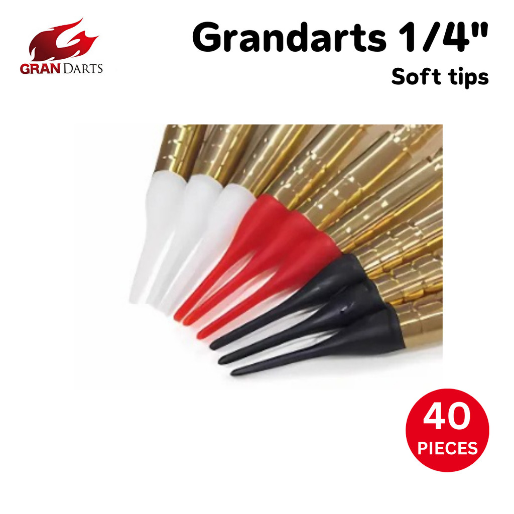หัวลูกดอกปาเป้า 1/4" Soft Tips Dart Points 4BA ปลายลูกดอก 40 pcs