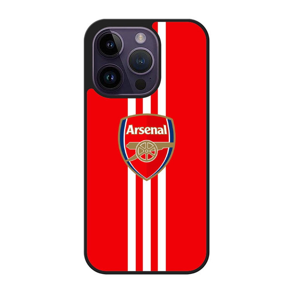 Arsenal Three Stripes Protective Cover เคสไอโฟน 16 15 Pro Max Plus Mini X