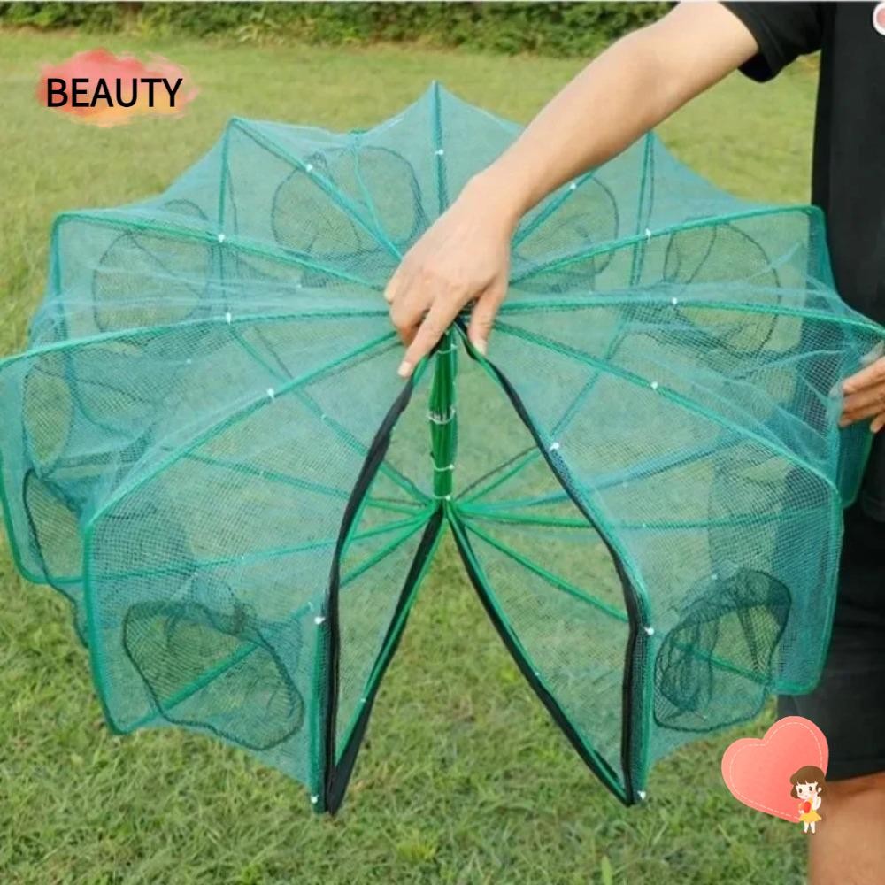 BEAUTY หกเหลี่ยม Octagon , 40 ~ 82 ซม. 6/8/10 หลุมตกปลา, ไนลอนทนทานพับได้สีเขียวตกปลามือ