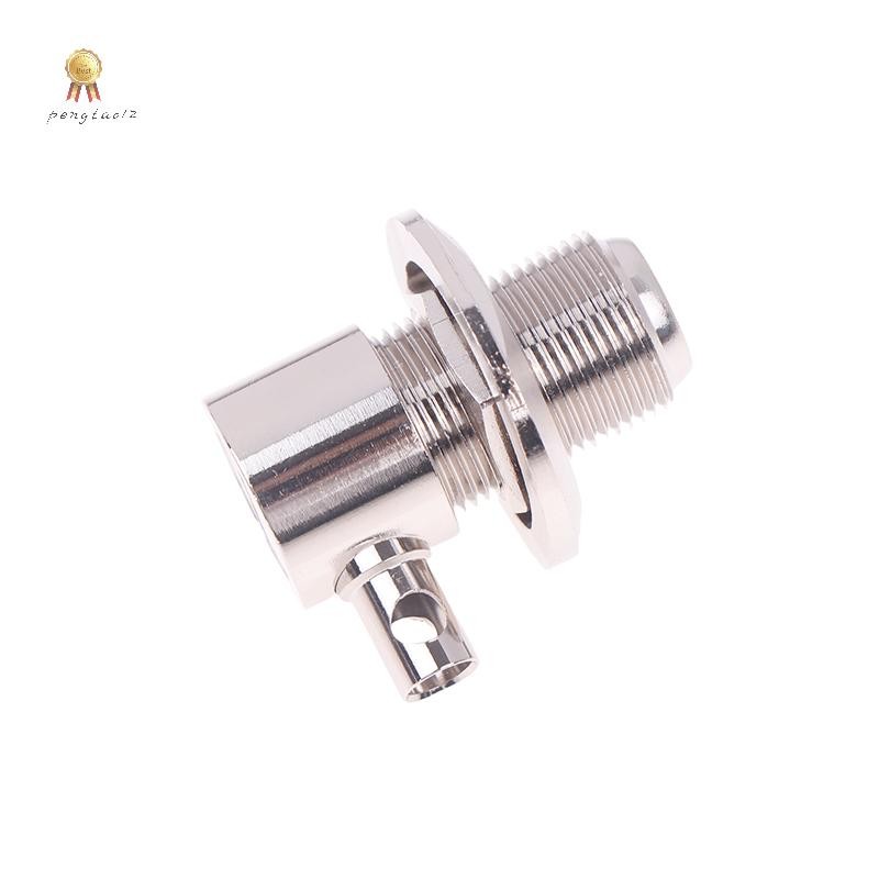 Pengatao12 1pcs Connector UHF SO239 แจ็คหญิง Nut Bulkhead Crimp RG58 RG142 LMR195 มุมขวา RF Coaxial Wire Terminals ใหม่