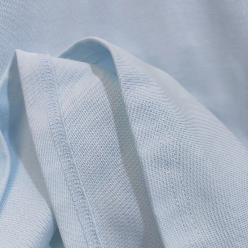 NFV พร้อมส่ง💙ลายพิมพ์ลวดลายสีน้ำเงิน เสื้อยืดผู้หญิงoversized ผ้าฝ้ายแท้ เนื้อผ้านุ่ม ใส่สบาย YG563 - รูปที่ 3