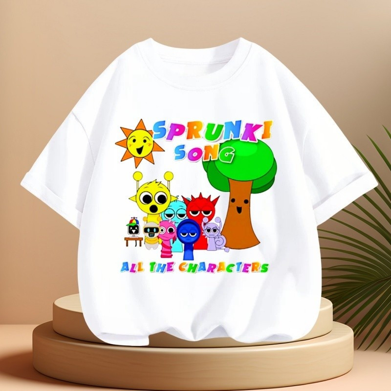 Sprinter woulblebox เสื้อยืดเด็กลายการ์ตูนระบายอากาศได้ดีสวมใส่สบายสำหรับฤดูร้อน