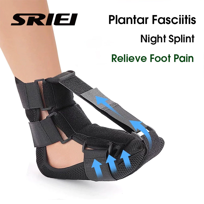 SRIEI 1 ชิ้น Plantar Fasciitis Night Splint ถุงเท้า Soft Plantar Fascia Brace สําหรับ Sleeping Achilles Tendonitis เท้า Drop ปวดส้นเท้า
