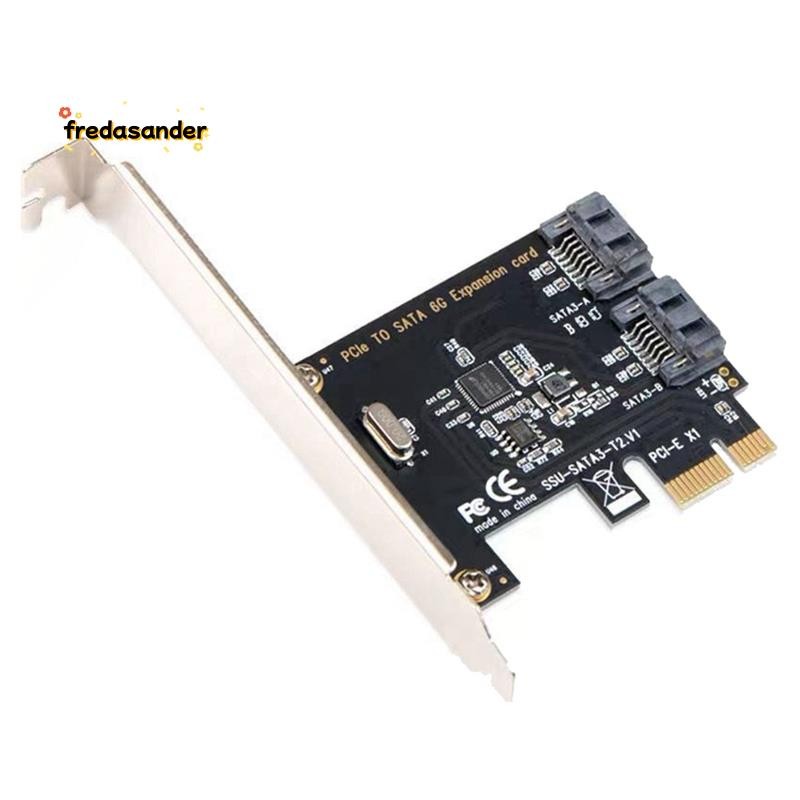 การ์ด PCIE เป็น SATA PCI Express เป็น SATA3.0 Converter 2 พอร์ต SATA III 6G อะแดปเตอร์การ์ดคอนโทรลเลอร์ขยาย
