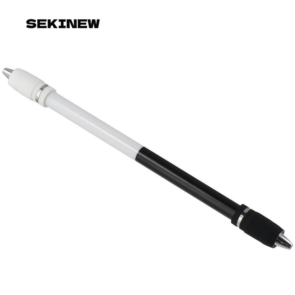 SEKINEW Spin Pen, PC Black Pen Spinning, Heavy Weighted White Non Slip Coated Office