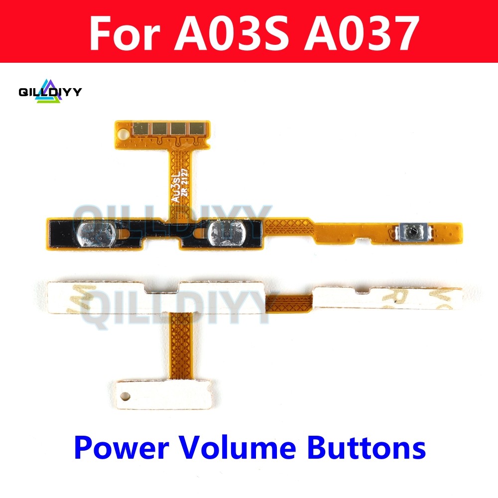 1pcs สําหรับ Samsung Galaxy A03s A037 A037F A037M A037U Power Swith On Off Volume ด้านข้างปุ่ม Flex 