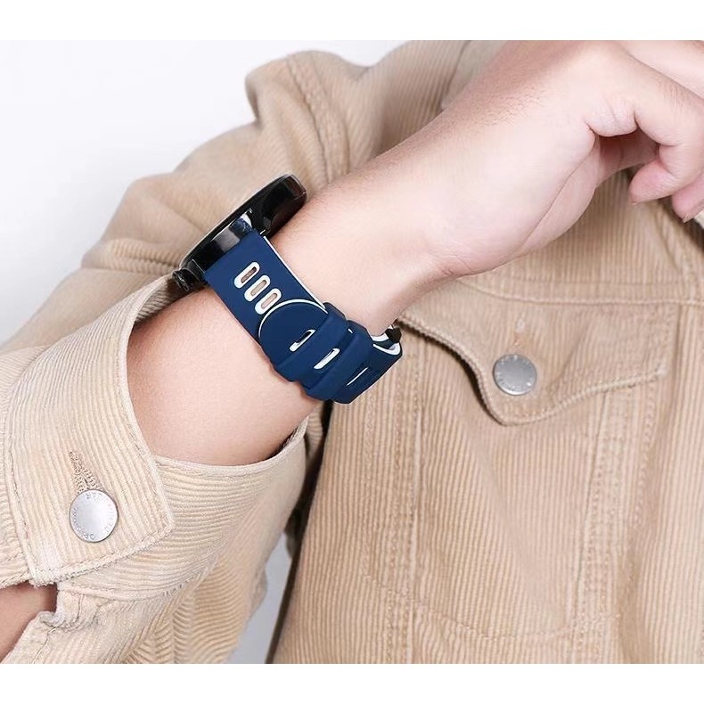 สายนาฬิกาgarmin55/265/245/255/165/645/245music/vivoactive5/venu3/venu2สายนาฬิกา20mm22mmสองสีล็อคดำ