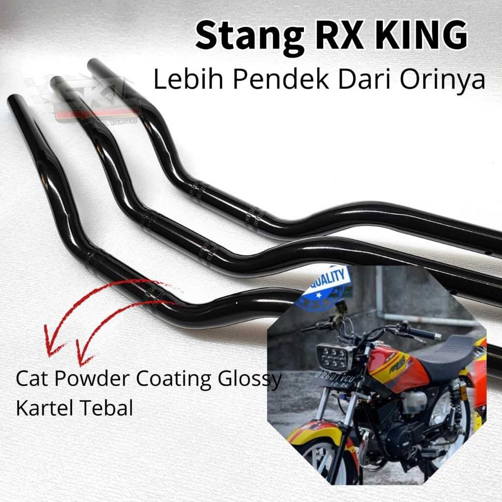 PUJEGANSHOP HANDLEBAR STIR RX K RX KING RX S YT 115 BLACK GLOWSY รุ่นพรีเมี่ยมสไตล์ BSANKEROK SHORT 