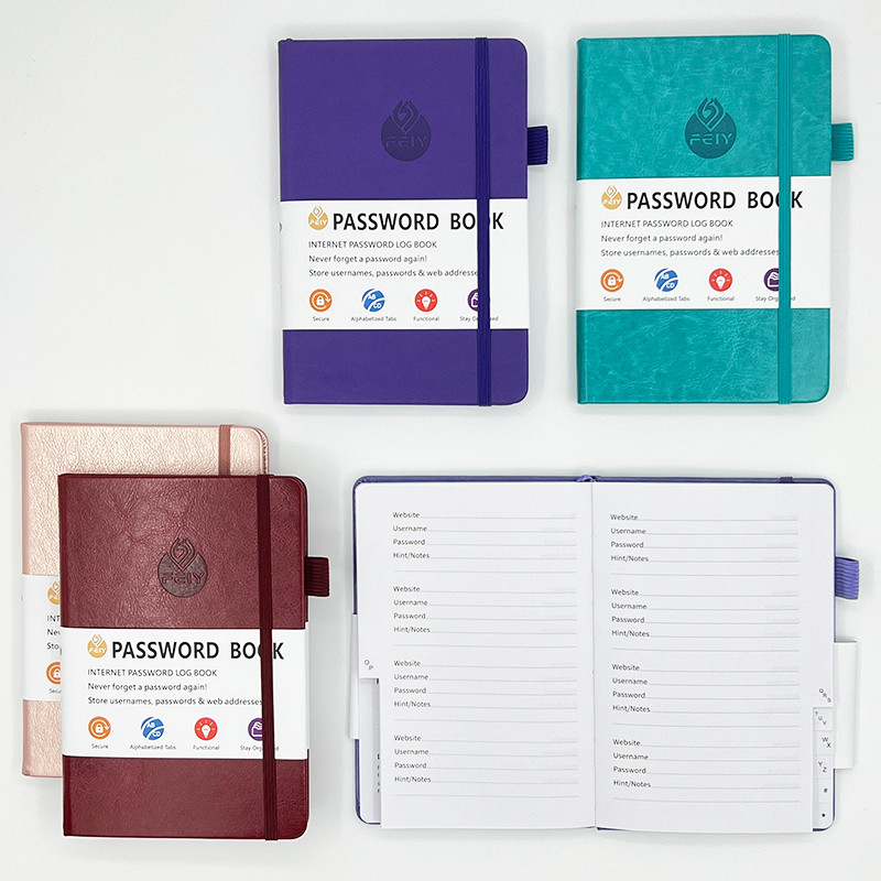 ใหม่ B6 รหัสผ่านโน้ตบุ๊ครหัสผ่าน Keeper Journal Notebook Organizer สําหรับคอมพิวเตอร์อินเทอร์เน็ตที่