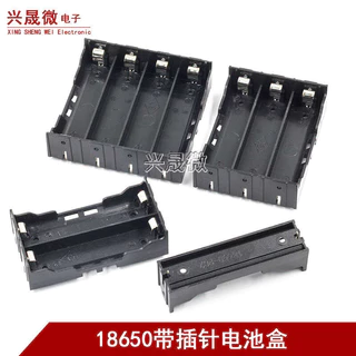 18650 กล่องแบตเตอรี่ 1 ส่วน 2 ส่วน 3/4 ส่วน Series Parallel Pins แบตเตอรี่ลิเธียม 3.7V Pin DIY