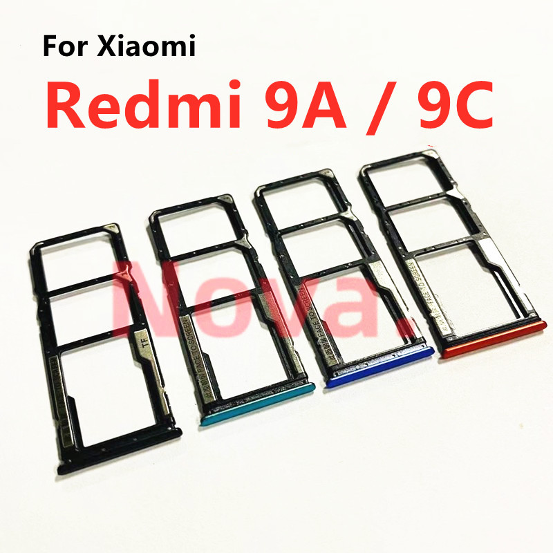 ถาดซิมการ์ดสําหรับ Xiaomi Redmi 9A 9C อะไหล่เปลี่ยนโทรศัพท์มือถือ