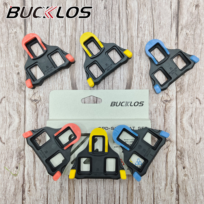 BUCKLOS SPD-SL Cleats สิ่งที่แนบมาสําหรับ Shimano Pedal Cleats Anti-Slip จักรยานเสือหมอบ Cleats 3/2/6 ขี่จักรยาน Part
