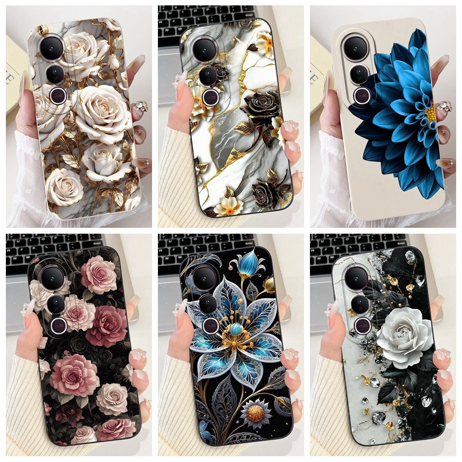 สําหรับ Vivo V50 Lite 5G V2440 ปลอกใหม่สไตล์ดอกไม้ Bowknot ซิลิโคนนุ่ม Candy TPU เคสโทรศัพท์สําหรับ 