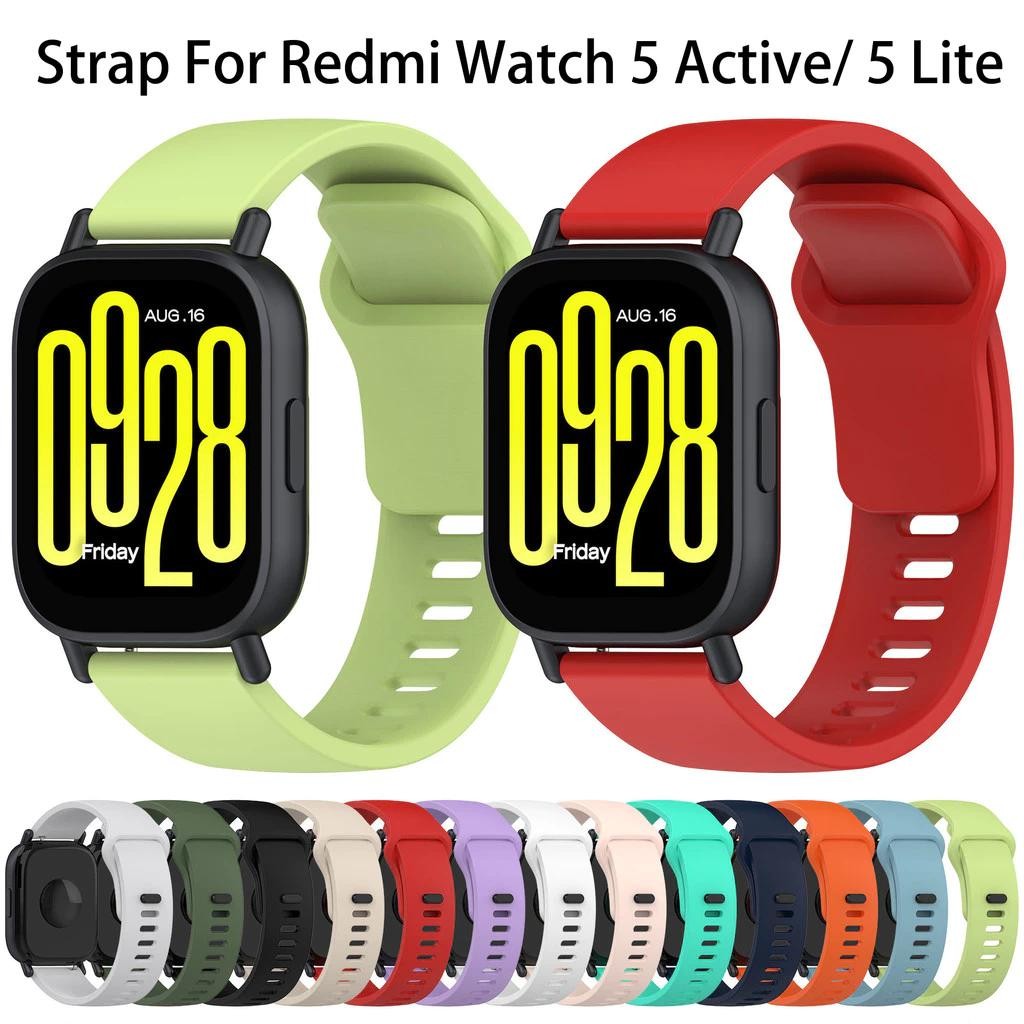 For Redmi Watch 5 Lite Active Strap สายซิลิโคนอ่อนนุ่มสําหรับ Redmi Watch5 Active 5Lite Smartwatch ส