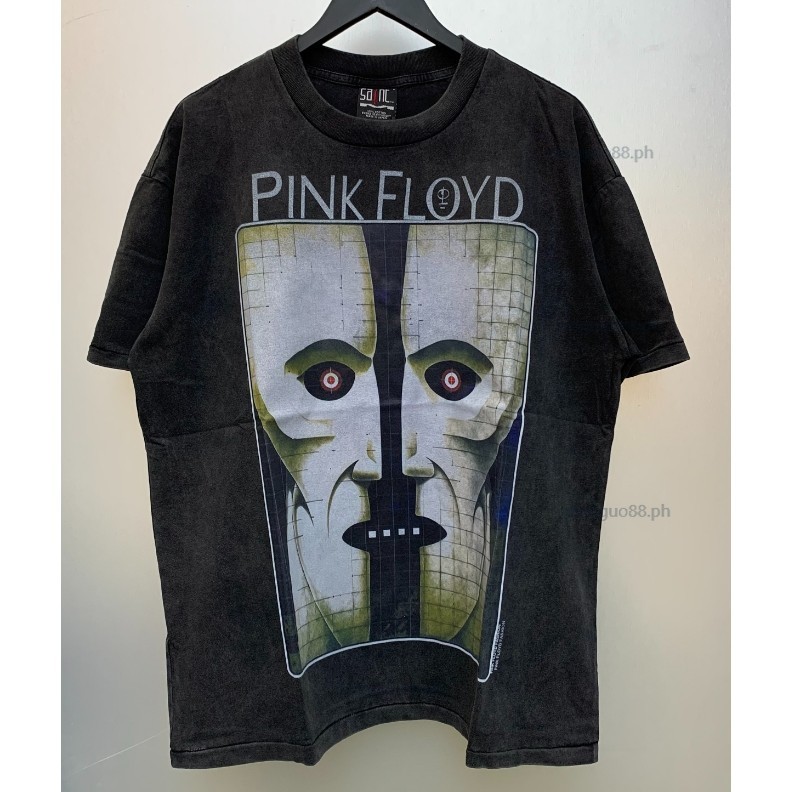 High Street Retro ล้างเสื้อยืดยิงจริงแฟชั่นหลวมรอบคอลําลองแขนสั้นสีขาว Ghost Retro ล้าง Outdated เสื้อยืดครึ่งแขน