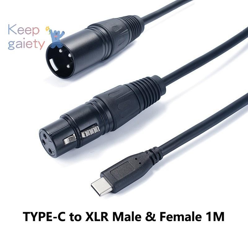 [Keepgaiety] Type C To XLR สายสัญญาณเสียงชาย/หญิงสําหรับไมโครโฟนผสมคอนโซลเครื่องขยายเสียงมิกเซอร์ลําโพงเสียงแล็ปท็อปและโทรศัพท์ [ใหม่]