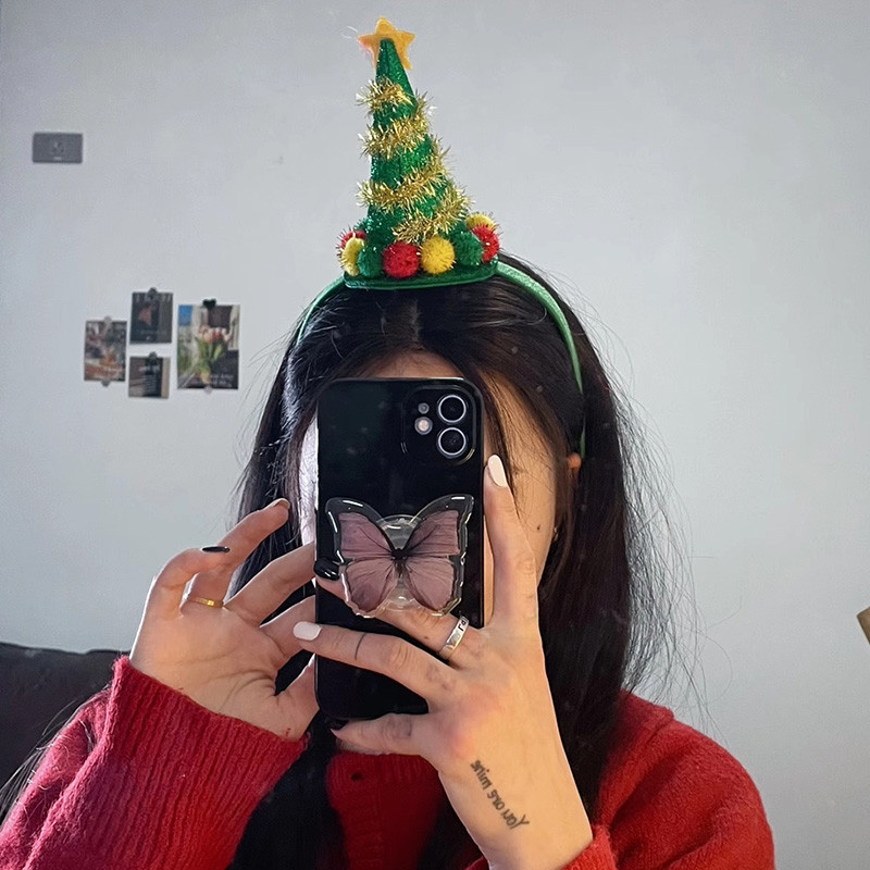 แถบคาดศีรษะคริสต์มาส Creative Santa Claus แถบคาดศีรษะแฟชั่นสาว Xmas Party Photo Props