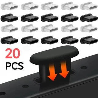 20/50 ชิ้น Type-C ปลั๊กฝุ่น USB ชาร์จพอร์ต Protector ซิลิโคนป้องกันฝุ่นปลั๊กฝาครอบสําหรับ Huawei Xiaomi โทรศัพท์ Dustplug
