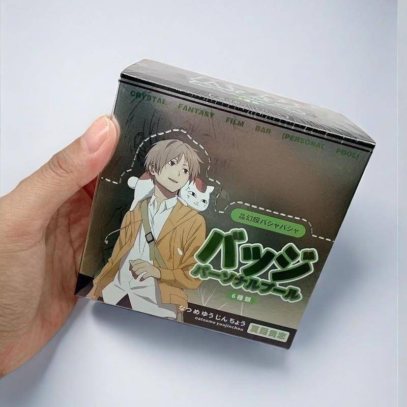 Natsumes Book of Friends Badge Set – หมุดปุ่ม 58 มม. พร้อมการ์ดอะคริลิค สุก Natsume Takashi และ Madara ปลอดเป็นทางการ