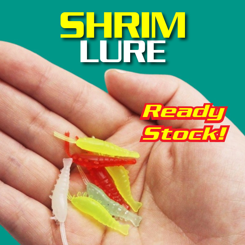 Luminous SHRIM BAIT udang Softplastic Apolo Casting Jigging udang ซิลิคอนจําลอง ultralight 3 ซม.