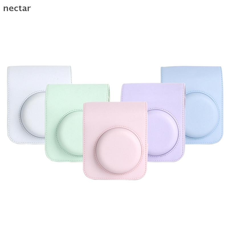 Tar สําหรับ Instax Mini 12 กล้อง PU เคสป้องกัน Trave กระเป๋าพร้อมสายคล้องไหล่ N