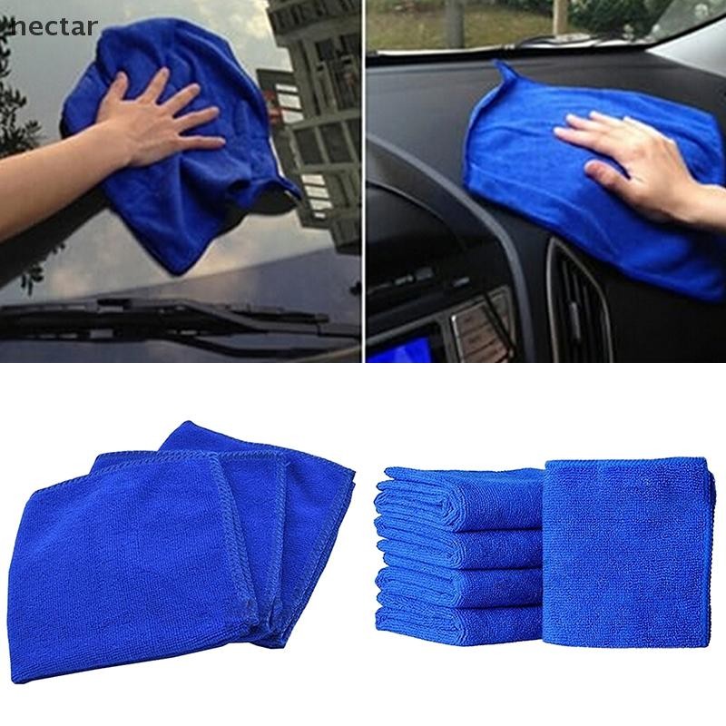Tar 5 ชิ้น Fabulous Great Blue Wash ผ้ารถ Auto Care ไมโครไฟเบอร์ทําความสะอาดผ้าขนหนู N
