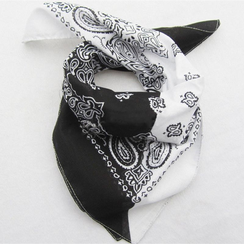 ผ้าฝ้ายผ้าพันคอสแควร์ Turban Hip Hop อเนกประสงค์ตกแต่ง Unisex ผ้าพันคอ Turban Headdress ผ้าพันคอ H0m3