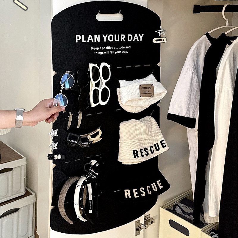 กระเป๋าเก็บหมวกติดผนังมัลติฟังก์ชั่ชั้นเก็บแว่นตาห้องนอนอุปกรณ์จัดเก็บ - รูปที่ 3